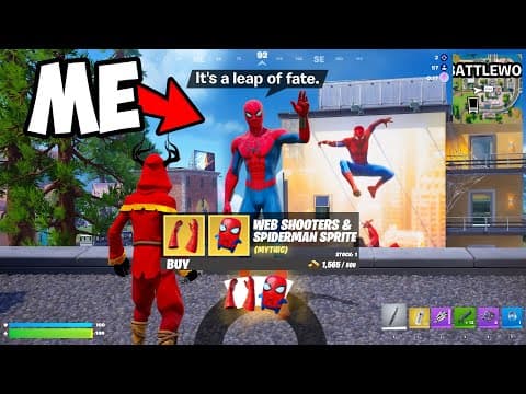 I Pretended To Be BOSS Spider-Man In Fortnite (Brand New Day)
