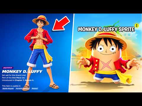 *NEW* Monkey D. Luffy & NEW SPRITES Added in Fortnite Update! (One Piece Season)