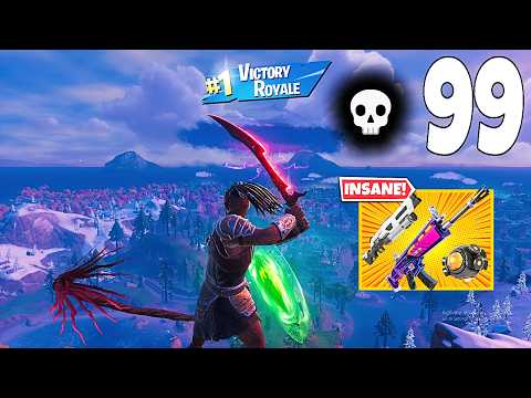 99 Elimination Solo Vs Squads/squads "Zero Build" Gameplay Wins (NEW Fortnite Chapter 7 Season 4 PC)