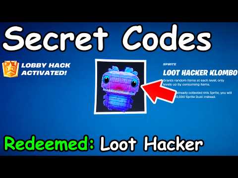 NEW Loot Hacker Klombo is OP in FORTNITE SEASON 4 SPRITE CODES! (New Secret Codes)