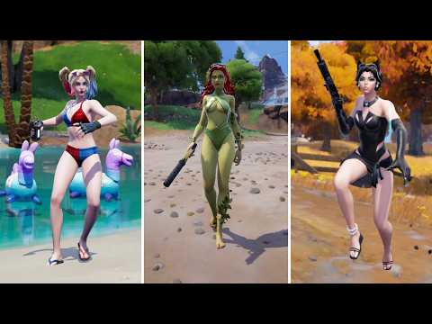 Fortnite All Hot Bat Summer Bosses (Duel Catwoman, Poison Ivy, or Harley Quinn)