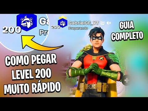 COMO PEGAR LEVEL 200 MUITO RÁPIDO (SEM GASTAR) Fortnite Guia Completo Subir de Nível Capítulo6 Temp3