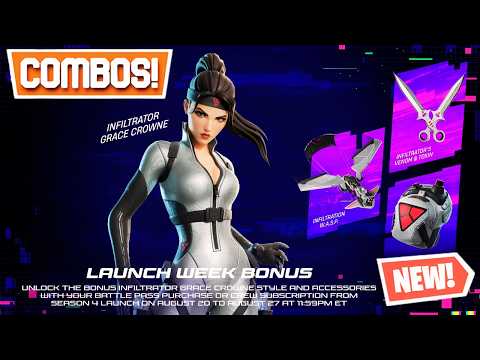 BEST INFILTRATOR GRACE CROWNE Skin Combos (CHAPTER 7 SEASON 4 BATTLE PASS!) - Fortnite
