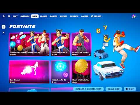 New STREET FIGHTER Movie Skins Showcase Fortnite!