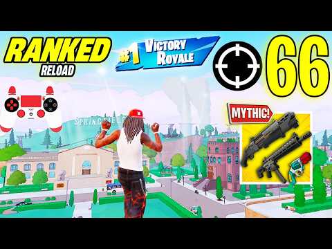 66 Elimination Squad "Ranked RELOAD” Gameplay Wins (NEW! Fortnite Chapter 7 PS4 Controller)