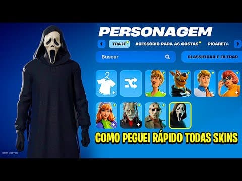 COMO CONSEGUI TODAS SKINS DE HALLOWEEN RÁPIDO ANTES DA HORA! Fortnite