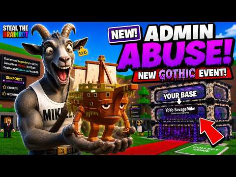 GOTHIC EVENT IS BROKEN! New Admin Abuse Steal the Brainrot! (ALL SECRET CODES)