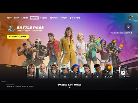 Fortnite: Chapter 7 - Season 1 Battle Pass (Full Showcase)