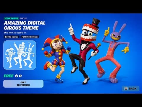 Trolling With AMAZING DIGITAL CIRCUS Emote In Fortnite!