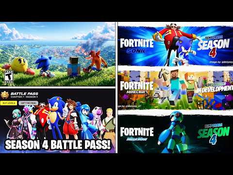 SEASON 4 BATTLE PASS! (Minecraft, Sonic, FREE Skin!)