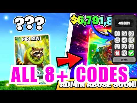 ALL NEW 8+ CODES BBrainrot Card Tycoon FORTNITE