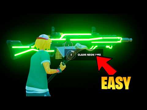 How To Get NEW Neon LMG in 1vs1 with every gun Fortnite