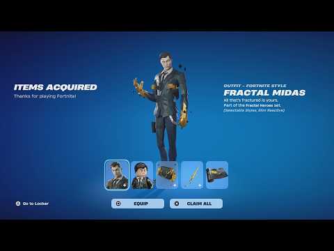 FIRST Midas Skin to Have This NEW FEATURE!? (Fractal Midas Skin - Fortnite Review)
