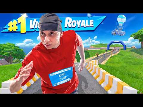 I Won a Fortnite Game While Running a Marathon!