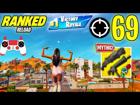 69 Elimination Squad "Ranked RELOAD” Gameplay Wins (NEW! Fortnite Chapter 7 PS4 Controller)
