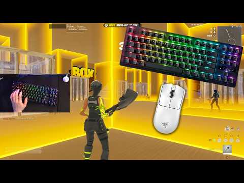 Unboxing Razer Huntsman V3 TKL + Keyboard & Mouse Sounds Fortnite ASMR Gameplay