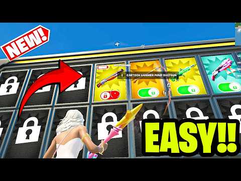HOW TO UNLOCK The CARTOON HAMMER PUMP SHOTGUN in 1v1 With EVERY GUN Fortnite