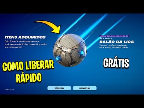 COMO CONSEGUIR RÁPIDO GRÁTIS ASA-DELTA "BALÃO DA LIGA" NO FORTNITE