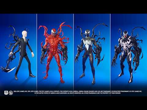 Fortnite SLENDER MAN & VENOM SWAP PICKAXES! (Spider-Man & Symbiotes)