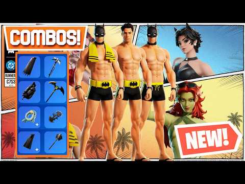 BEST BEACH BOD BATMAN Skin Combos (DC HOT BAT SUMMER!) - Fortnite