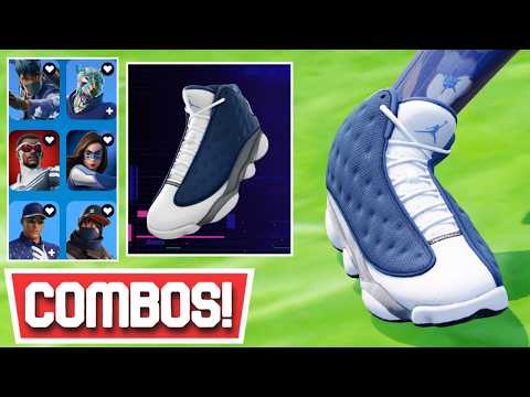 *NEW* BEST AIR JORDAN 13 RETRO 'FLINT' KICKS COMBOS! | Fortnite