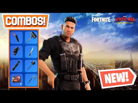 BEST THE PUNISHER Skin Combos (SPIDER-MAN BRAND NEW DAY!) - Fortnite
