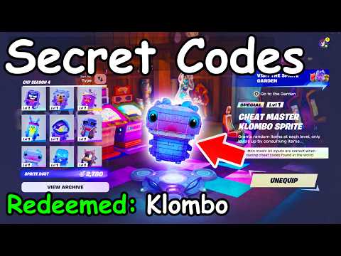 UNLOCK ALL SPRITES ADMIN CODES in FORTNITE SEASON 4 SPRITE CODES! (New Secret Codes)