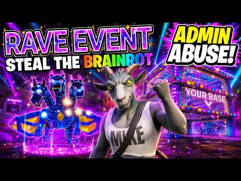 ADMIN ABUSE! New Rave Event! Fortnite Steal the Brainrot!