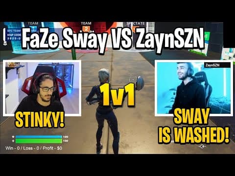 ZaynSZN vs FaZe Sway Finally Happened After a Long Time..(Fortnite 1v1 REMATCH)