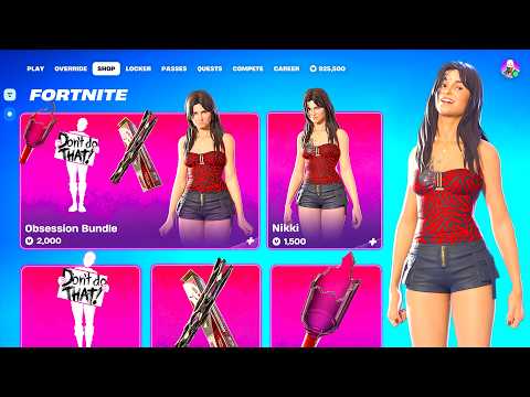 Fortnite SHOP TONIGHT EARLY LEAKED (Obsession NIKKI Skin Full Shop BUNDLE Showcase)