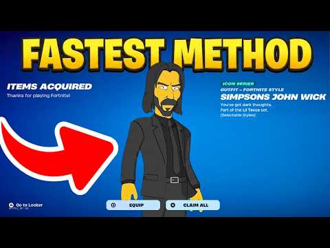 HOW TO GET JOHN WICK SIMPSONS SKIN STYLE FOR FREE IN FORTNITE! (CONTRACT QUESTS CHALLENGES)
