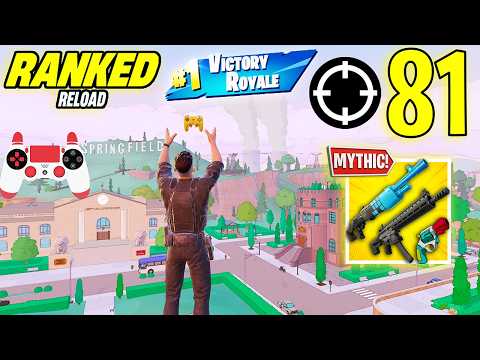 81 Elimination Squad "Ranked RELOAD” Gameplay Wins (NEW! Fortnite Chapter 7 PS4 Controller)