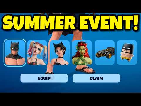 FREE DC SUMMER EVENT REWARDS in Fortnite! (Summer Skins, FREE ITEMS, Map Changes)