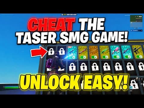 Fortnite 1v1 With Every Gun Unlock NEW Taser SMG! (CHEAT)🤯