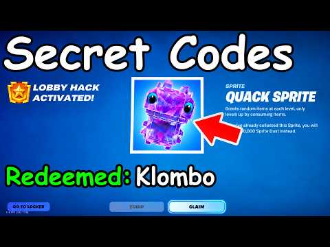 QUACK KLOMBO ADMIN PANEL CODES NOW in FORTNITE SEASON 4 SPRITE CODES! (New Secret Codes)