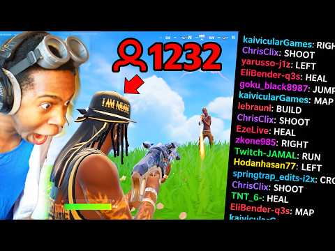 Fortnite, But 1,000 Live Chatters Control The Game!