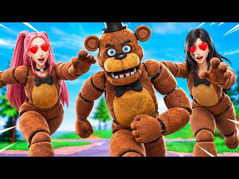 FNAF Freddy Plays KISS CHASING with GIRLS In LOVE.. Fortnite