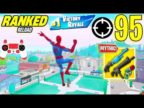 95 Elimination Squad "Ranked RELOAD” Gameplay Wins (NEW! Fortnite Chapter 7 PS4 Controller)