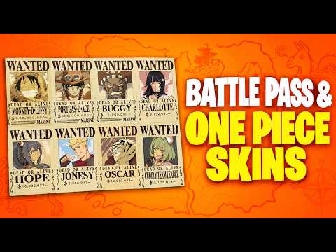 New Fortnite BATTLE PASS & ONE PIECE Skins Revealed!