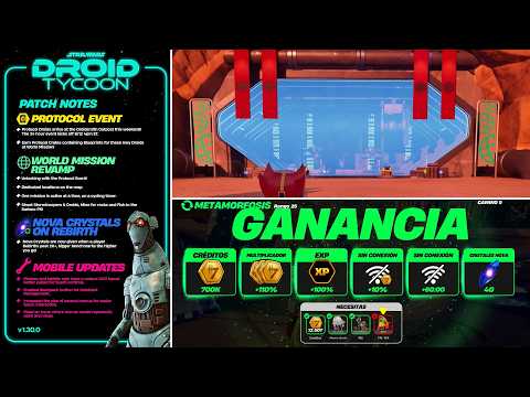 NUEVA ACTUALIZACIÓN DE DROID TYCOON v1.30 | DROIDES DE PROTOCOLO, 1500 CRISTALES NOVA POR REINICIAR