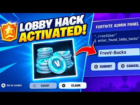 ALL NEW ADMIN PANEL CODES FORTNITE NEW SEASON LOBBY HACKS CODES FORTNITE 2026 SPRITE SKIN V BUCKS 