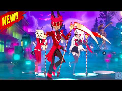 HAZBIN HOTEL Skins Doing Fortnite EMOTES! (Alastor, Charlie & Vaggie)