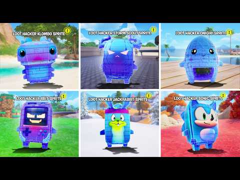 EVERY *LOOT HACKER* SPRITE LOCATION Added in Fortnite Update! (All Loot Hacker Codes)
