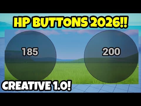How To Make HP BUTTONS In Fortnite Creative 1.0 In 2026!! (Updated Tutorial) 