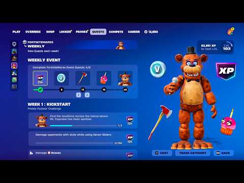 FORTNITEMARES EVENT REWARDS in Fortnite! (FNAF, FREE SKIN Event, NEW COLLABS)