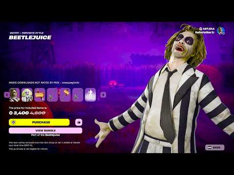 BEETLEJUICE FORTNITE ITEM SHOP TONIGHT! (EARLY FULL SET SHOWCASE)