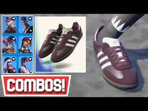 *NEW* BEST ADIDAS SAMBA OG 'BURGUNDY' KICKS COMBOS! | Fortnite