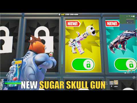 NEW SUGAR SKULL GUN 1V1 WITH EVERY GUN FORTNITE