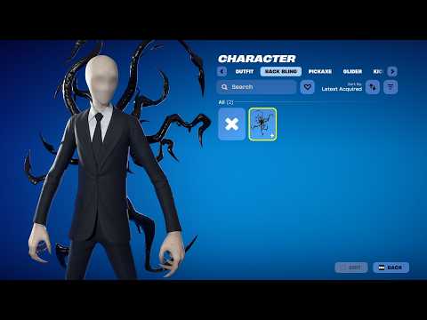 SLENDER FORTNITE SKIN SHOWCASE