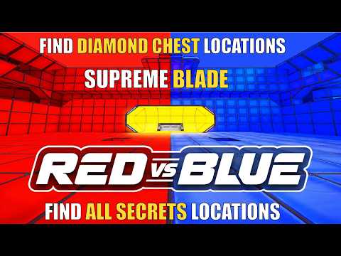 SUPER RED VS BLUE TYPICAL GAMER FORTNITE - FIND ALL SECRETS LOCATIONS PART 60, (DIAMOND CHEST)